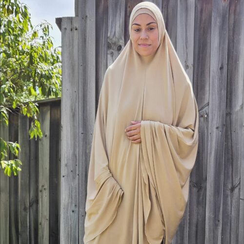 Dark Nude Sleeveless Jilbabs