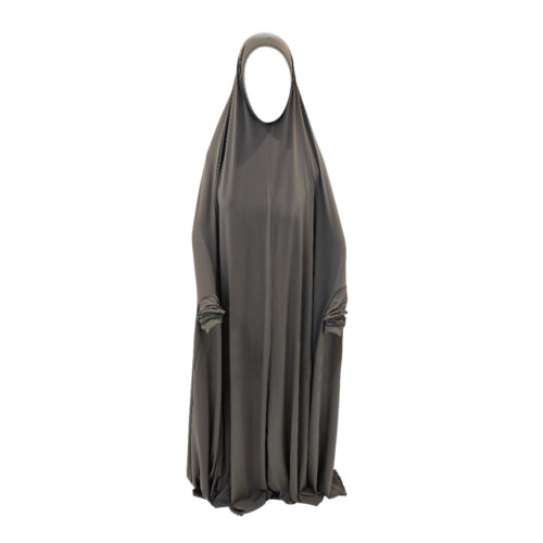 Charcoal Plus Size Maternity Maxi Premium Jilbab Muslim Prayer