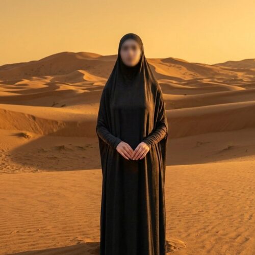 Ultra Lightweight Jersey Muslim Prayer Clothes Maxi Black Jilbabs